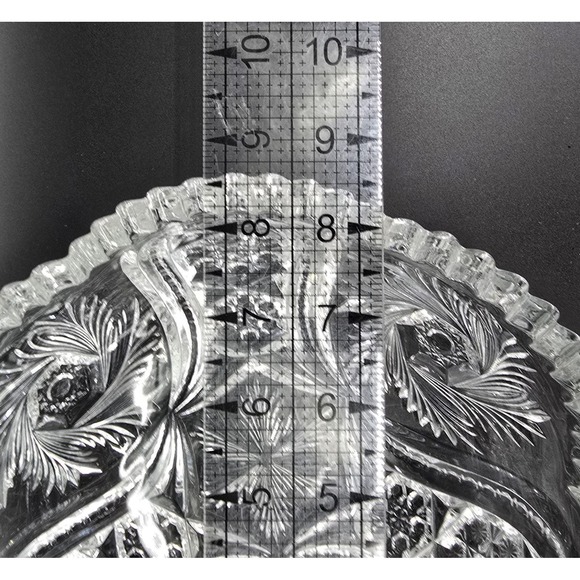 Set of 3 Antique McKee Glass Pres Cut Crystal Bowls WILTEC Pattern 1913 8.5" - Picture 6 of 8